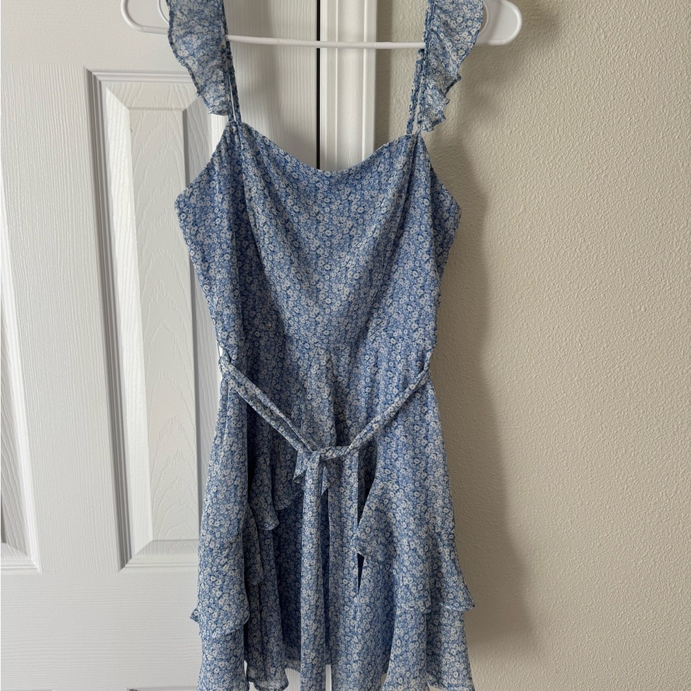 Altar'd State Light Blue Floral Dress